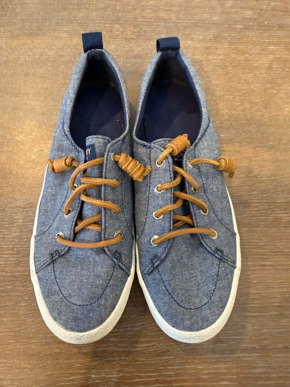 SPERRY Top Sider Crest Vibe Crepe Chambray Boat Shoes Women  7M STS81469